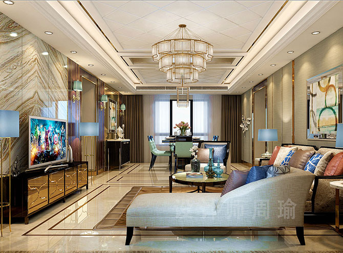 乱肏视频世纪江尚三室两厅168平装修设计效果欣赏